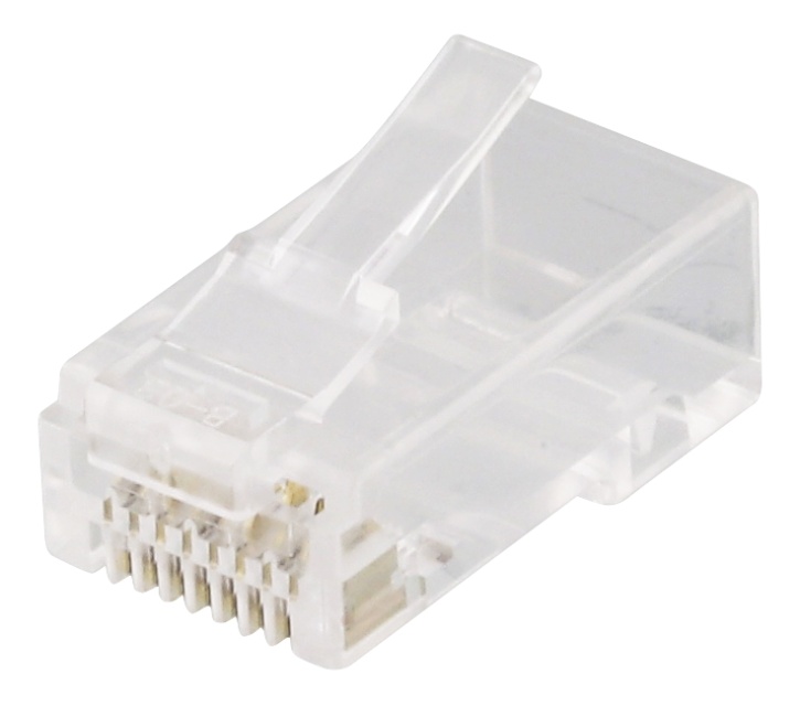 DELTACO RJ45 kontaktdon för patchkabel, Cat6a, oskärmad, 20-pack