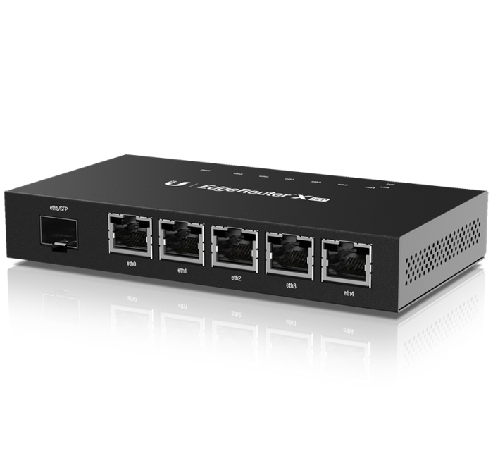Ubiquiti EdgeRouter X, 5-portar, SFP, Gigabit, Passiv PoE, svart
