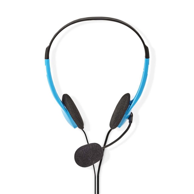 Nedis PC headset | On-Ear | Stereo | 2x 3.5 mm | Vikbara Mikrofon | Blå