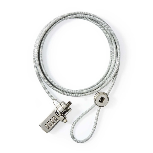 Nedis Notebook Lås | Låstyp: Siffra | 1.80 m | Zinc Alloy