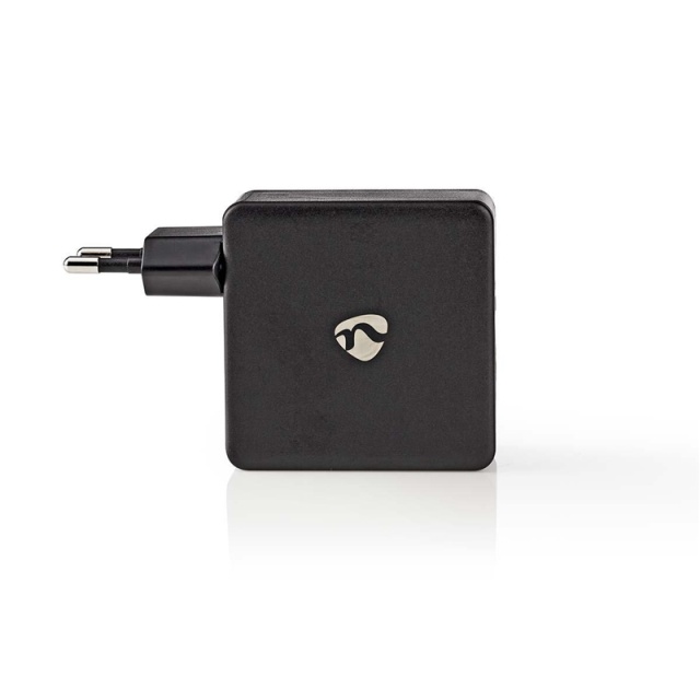 Nedis Väggladdare | 57 W | PD3.0 45W | Snabbladdnings funktion | 2.25 A / 2.4 / 3.0 A | Antal utgångar: 2 | USB-A / USB-C™ | Utan kabel | Automatiskt val av Spänning | Svart