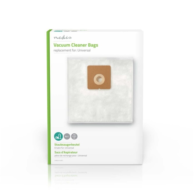 Nedis Dammsugarpåse | 4 st. | Syntetisk | Säljs mest för: Universal | Vit