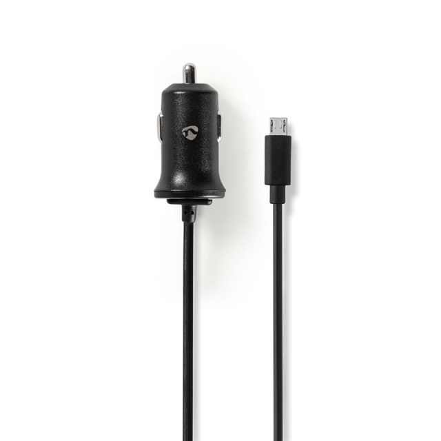 Nedis Billaddare | 12 W | 1x 2.4 A | Antal utgångar: 1 | Micro USB (Fast) Kabel | 1.00 m | Single Voltage Output