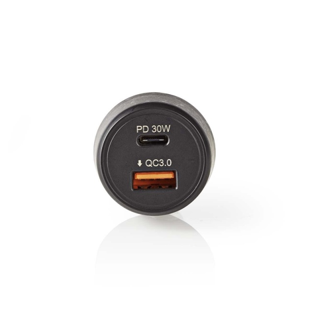 Nedis Billaddare | 48 W | 2x 3.0 A | Antal utgångar: 2 | Port typ: USB-A / USB-C™ | | Automatiskt val av Spänning