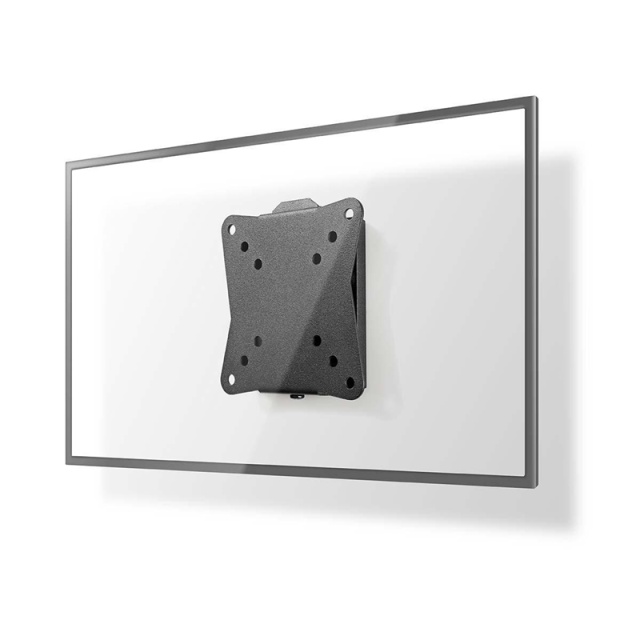 Nedis Fast TV väggfäste | 13 - 27 " | Maximal skärmvikt som stöds: 30 kg | Minsta väggdistans: 20 mm | Stål | Svart