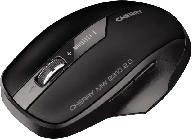 Cherry MW 2310 2.0, trådlös mus, 5-knappar, USB nano-mottagare, svart
