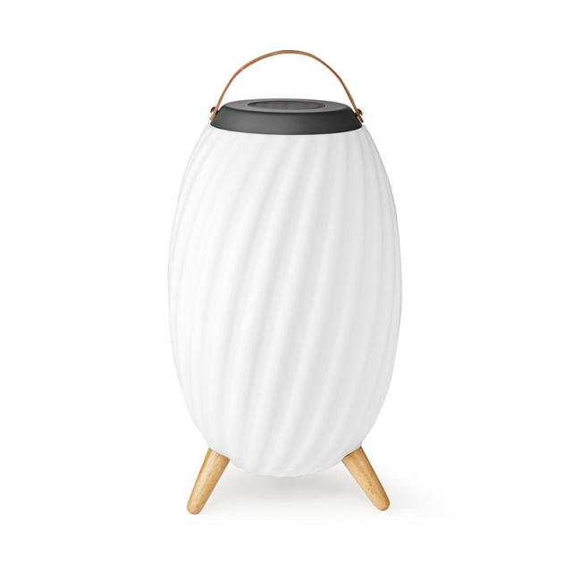 Nedis Bluetooth-högtalare med stämmningsbelysning | 6 timmar | Ambient design | 90 W | Mono | RGB / Varm Vit | IPX5 | Synkroniseringsbar | Grå / Vit