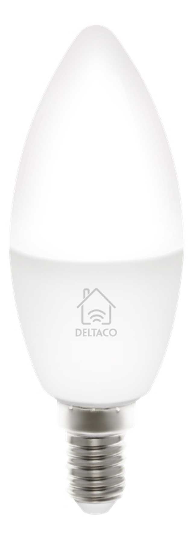 DELTACO SMART HOME LED-lampa, E14, WiFI, 4,5W, 2700K-6500K, dimbar, vit