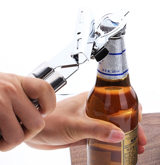 Konserv-/Flasköppnare, Rostfritt stål