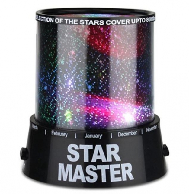 Nattlampa med stjärnhimmel