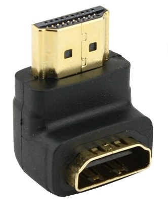 NORDIQZENZ Adapter HDMI hona till vinklad HDMI hane
