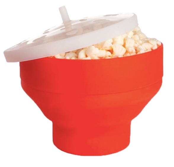 Mikroskål till popcorn, orange