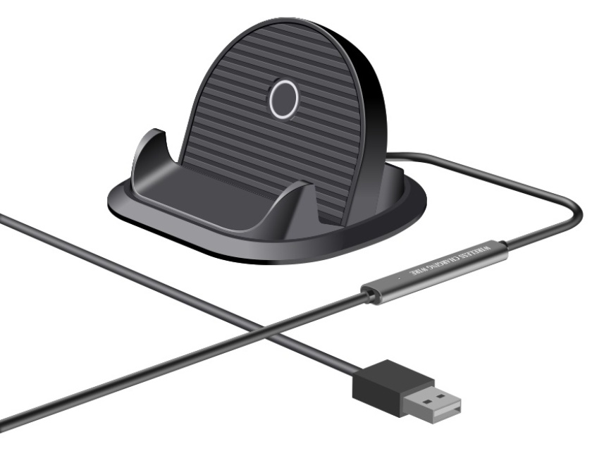 Qi-laddställ med snabbladdning för smartphone, Svart