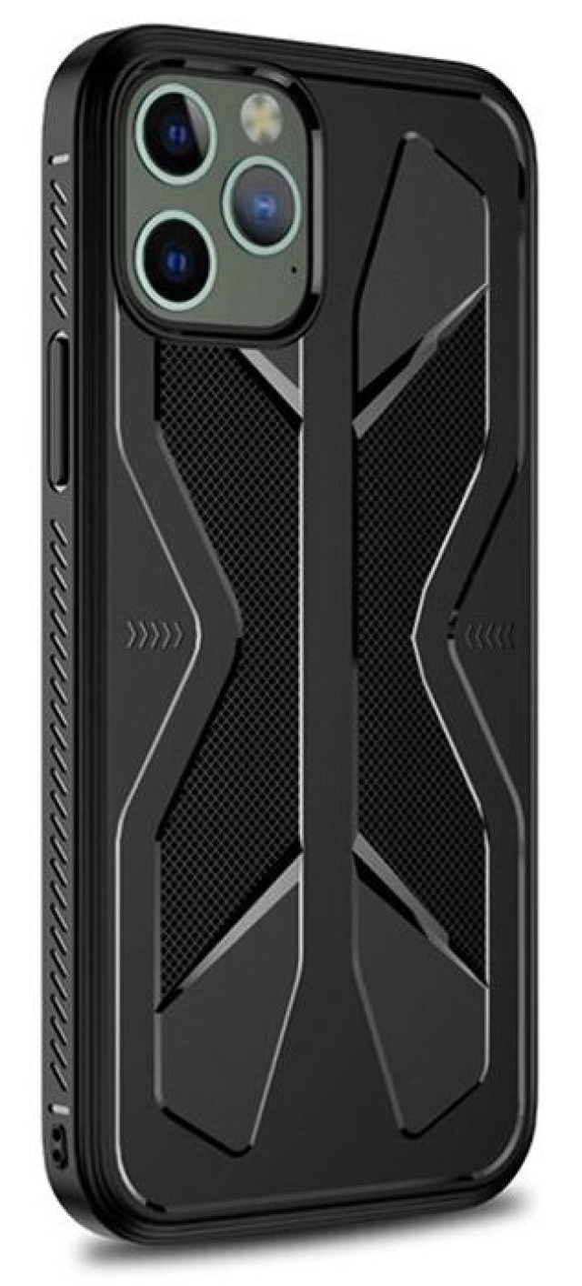 Stöttåligt mobilskal till iPhone 12 mini, Svart