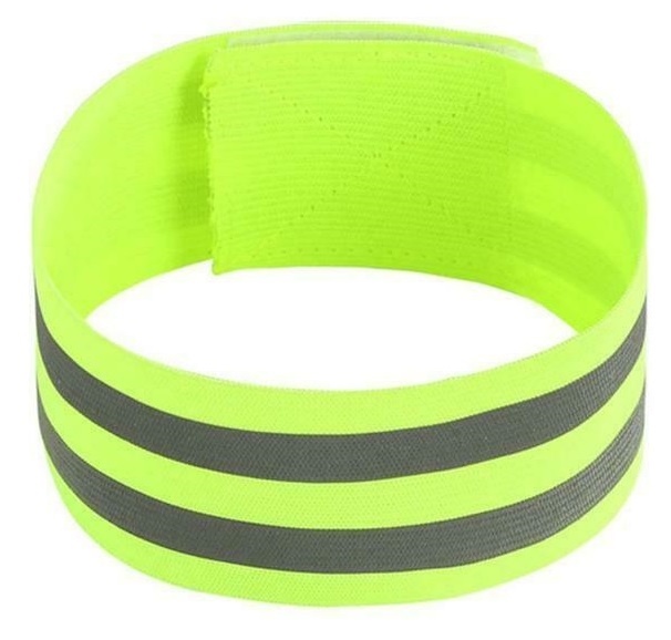 Reflexband 30x5 cm för ankel eller arm, Gul