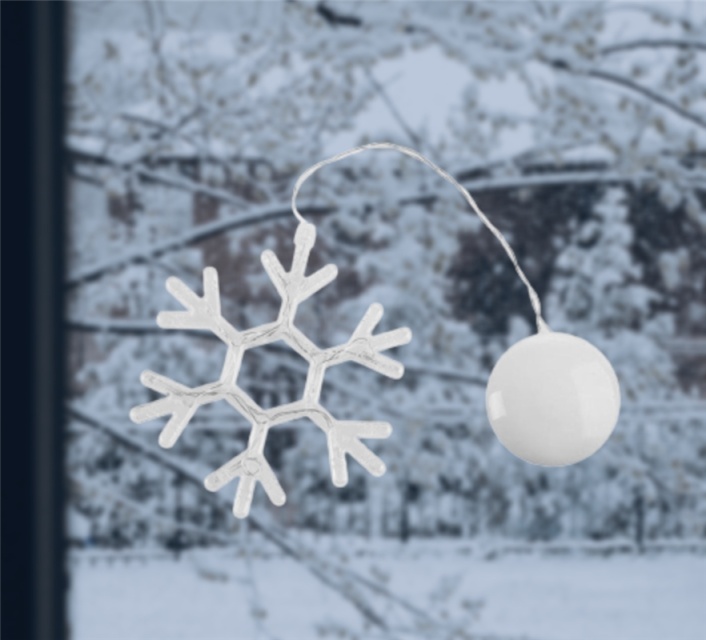 LED-lampa för julen, Snöflinga