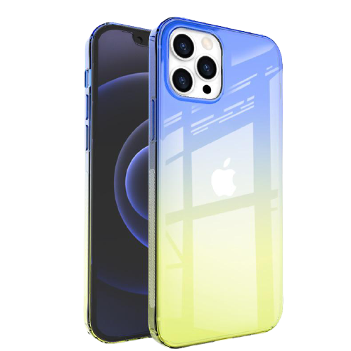 Slimmat skal i TPU till iPhone 13, Blå / Gul