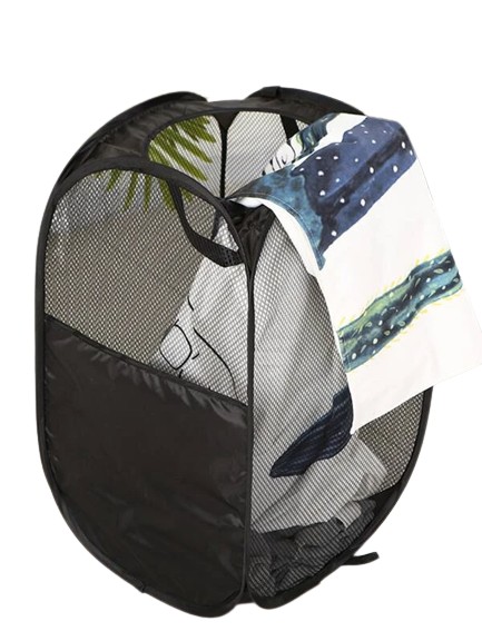 Tvättkorg i Nät, Svart