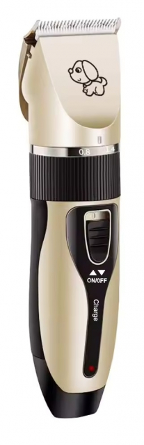 Komplett kit med Uppladdningsbar Pälstrimmer för Djur, Guld/Svart