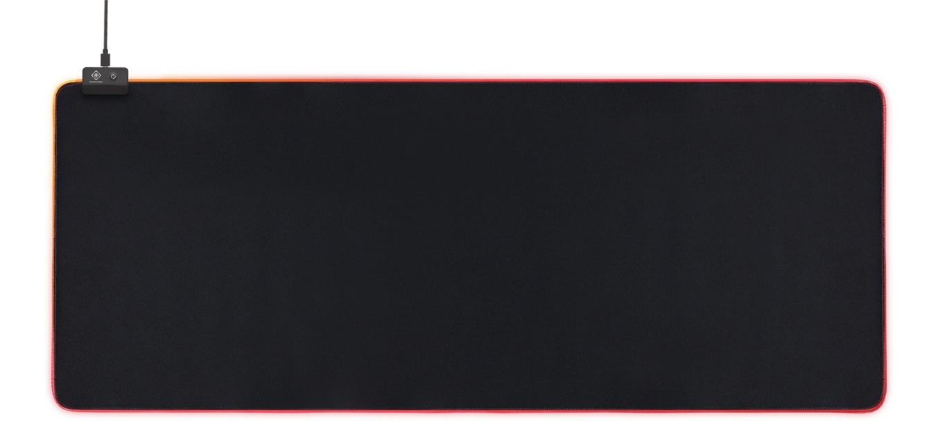 DELTACO GAMING musmatta med RBG-belysning, 90x36x0,4cm, svart