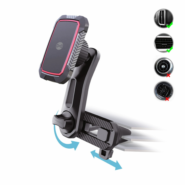 Forever bilhållare för fläktgaller MH-250 Multipoint magnetisk, Svart