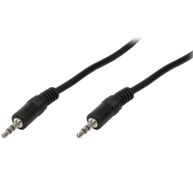 LogiLink Audiokabel 3,5mm-hane - 3,5mm-hane Stereo 1m Svart