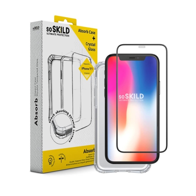 SoSkild Mobilskal Absorb 2.0 Impact Case Bundle inkl. Härdat Glas - iPhone 11 Pro Max