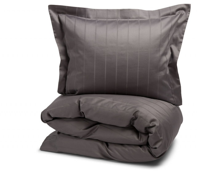 Bäddset 150x210 Liverpool Satin, Mörkgrå