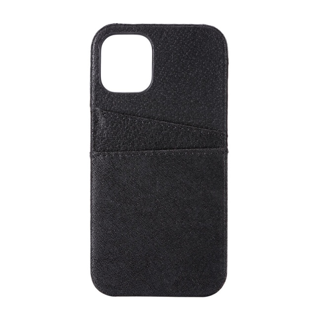 Onsala Mobilskal Skinn Kortfack Svart - iPhone 12 Mini