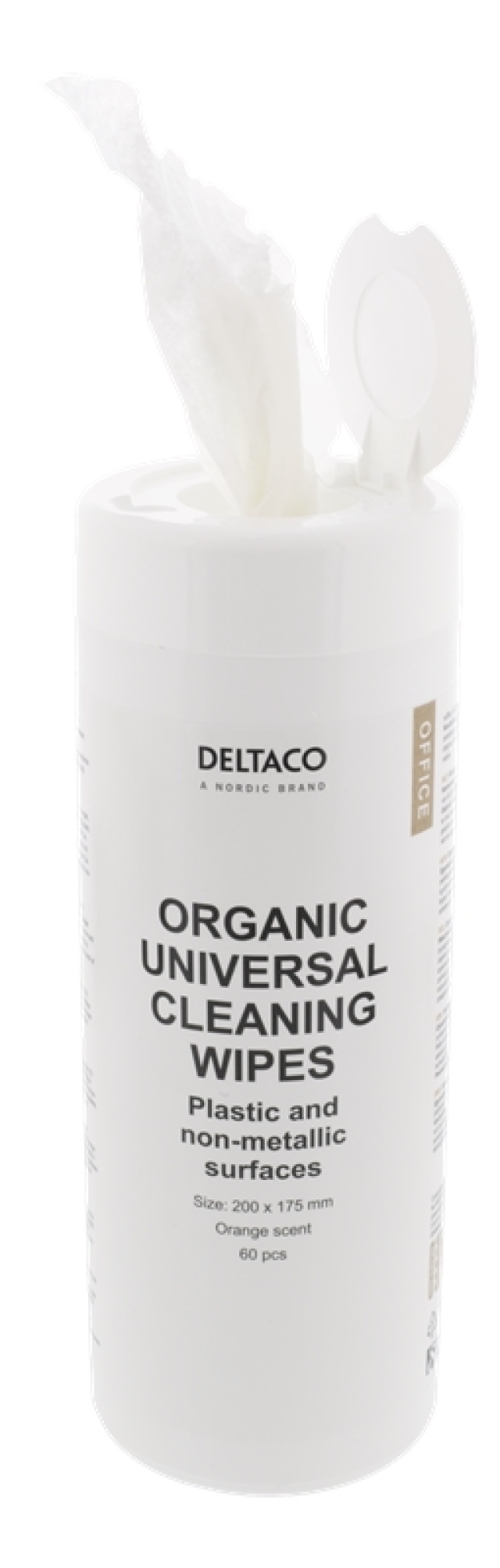 DELTACO Office Organiska Universal Rengöringsdukar, 200x175mm, 1 förpa