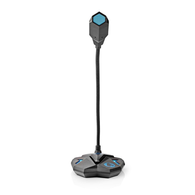 Nedis Streaming- och Spelmikrofon | Används för: Dator / Skrivbord | USB | Audio / video / dataanslutningar utgång: 1x 3.5 mm Audio Out | På / av-knapp | Hörlursuttag