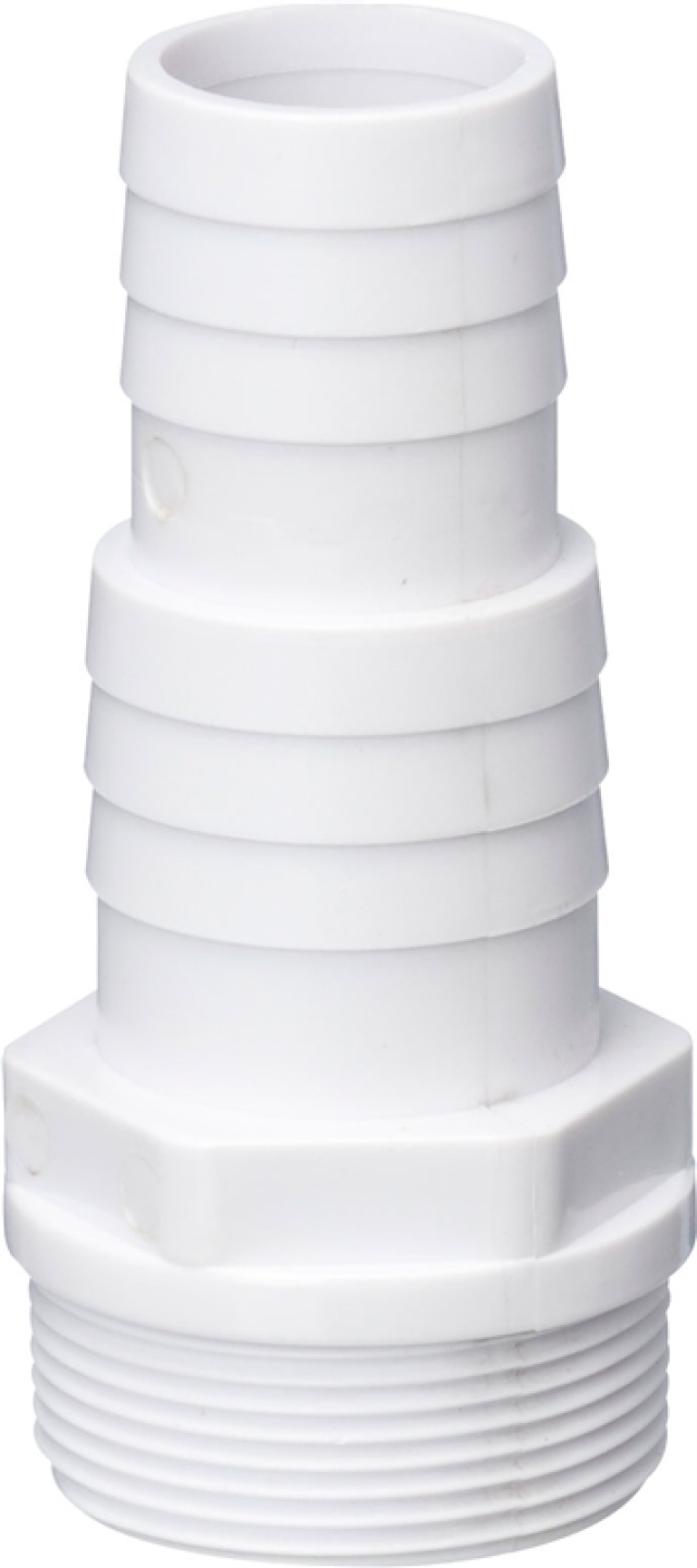 Slangstuss till pool, vit, 1 1/2" Ø32/Ø38