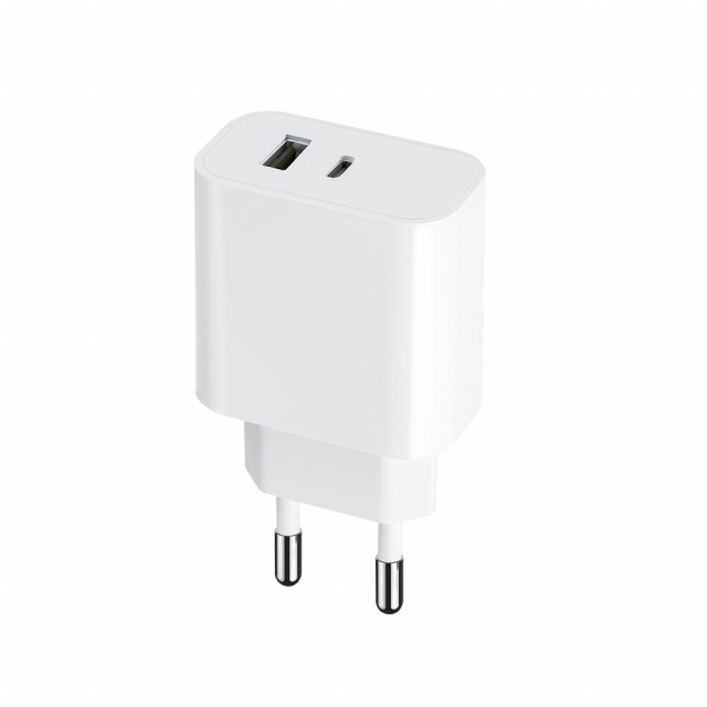 Maxlife MXTC-06 - PD QC Väggladdare 1x USB-C, 1x USB, 30W, Vit