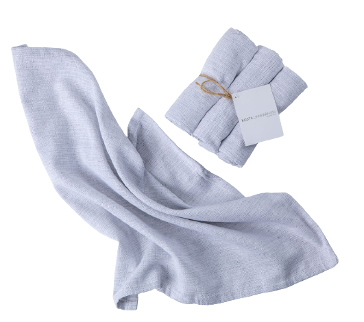 Kosta Linnewäfveri Eliza 6-pack servetter, Ljusgrå