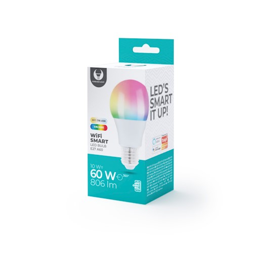 Forever Light Smart LED-Lampa med WiFi E27 10W , RGB