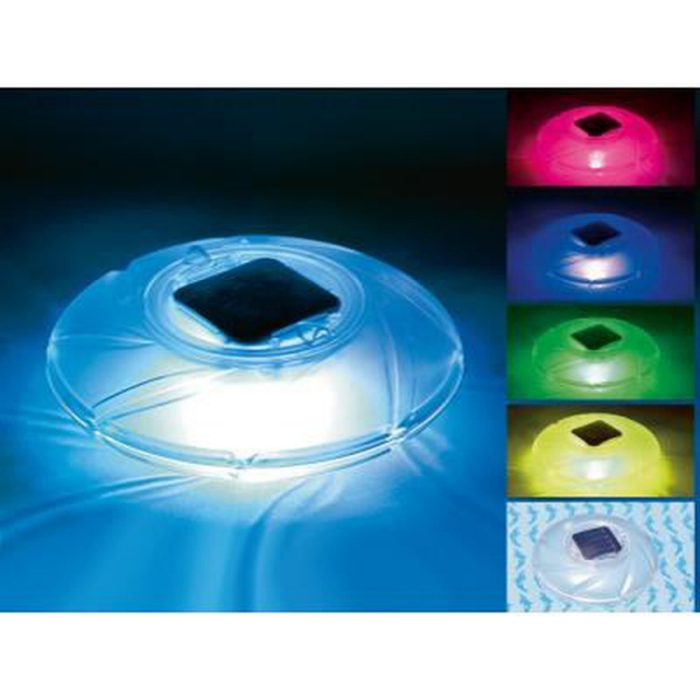 Bestway Flytande Poolbelysning LED-solcellslampa, 7 färger, 18cm