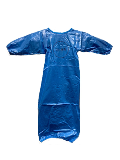 Praktisk Långärmad Haklapp, Blå