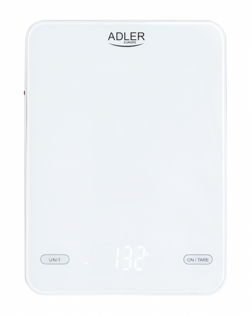 Adler AD 3177w Köksvåg 10kg, USB-laddning, Vit