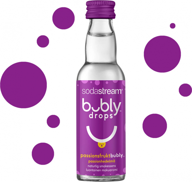 SodaStream Bubly Drops med smak av passionsfrukt