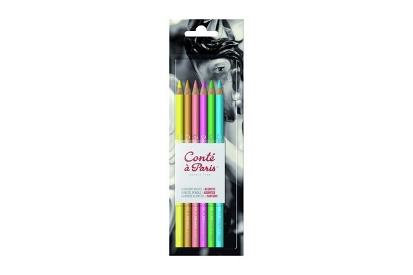 Conté à Paris "Bright Hues" Pastellpennor, 6st
