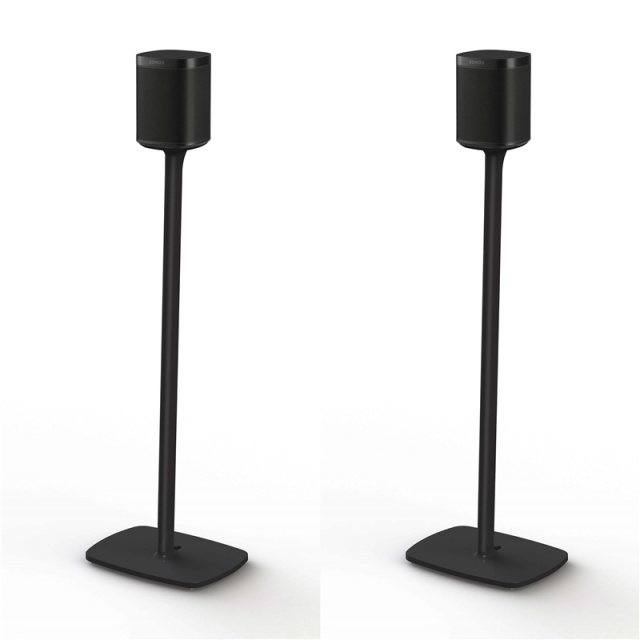 FLEXSON Golvställ för Sonos ONE/ONE SL/PLAY:1 Svart 2-pack