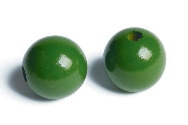 Träpärlor 35mm 20st, Grön