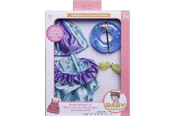 Baddräkt med tillbehör till Miller Baby Dockor
