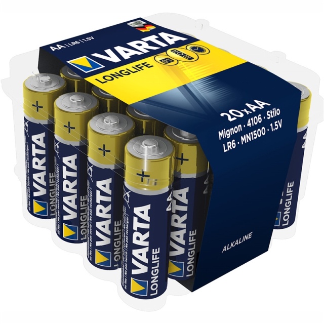 Varta Longlife AA / LR6 Batteri 20-pack