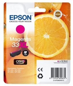 Epson Oranges C13T33634010 bläckpatroner 1 styck Original Magenta