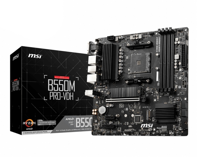 CMSI B550M PRO-VDH moderkort AMD B550 Uttag AM4 micro ATX