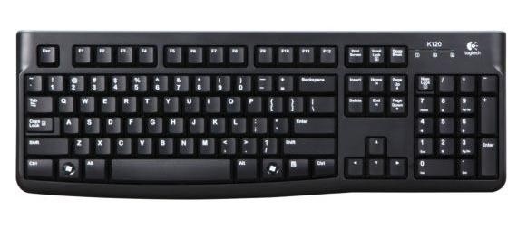 Logitech K120 Nordic tangentbord USB Svart