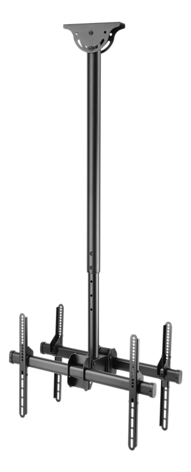DELTACO Office Telescopic Double TV Ceiling,1060mm-1560mm,45kg,37"-70