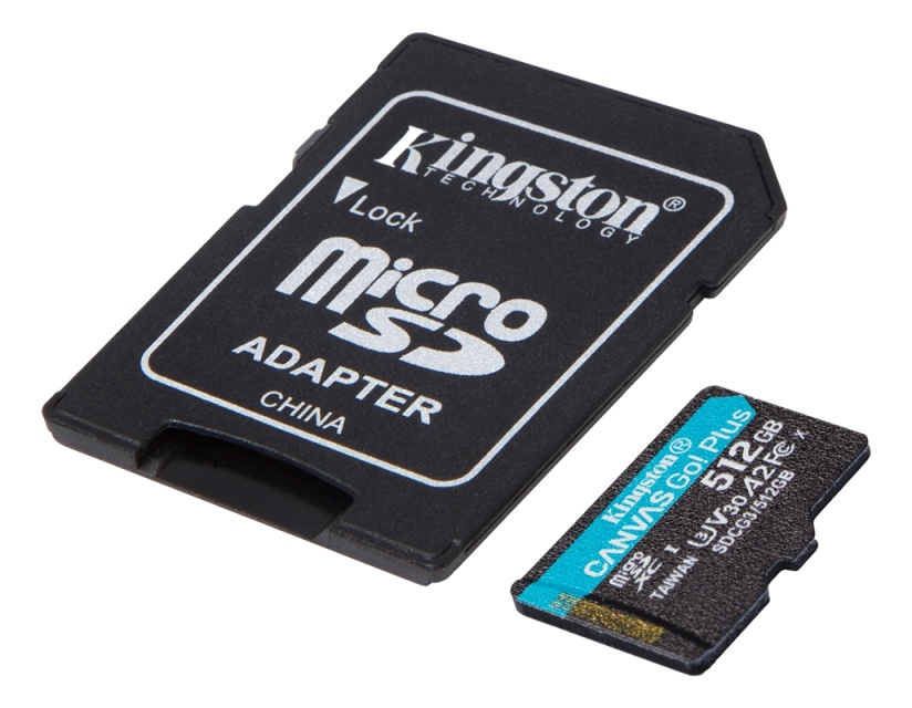 Kingston 512GB microSDXC Canvas Go Plus 170R A2 U3 V30 Card + ADP