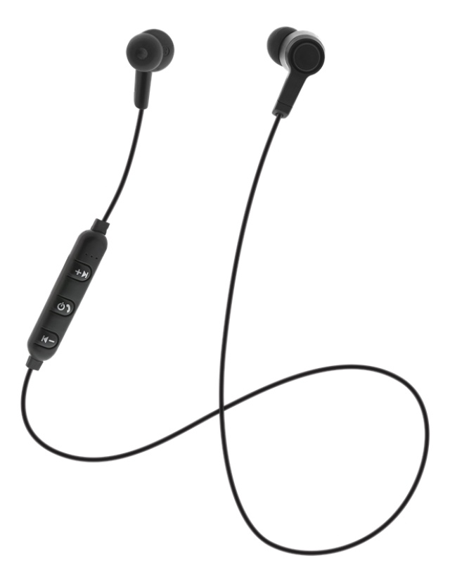 STREETZ In-ear BT hörlurar med mikrofon och media/svarsknappar, svart